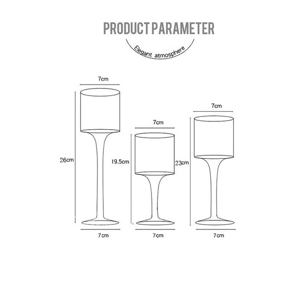 Clear Glass Candle Holder-ToShay.org