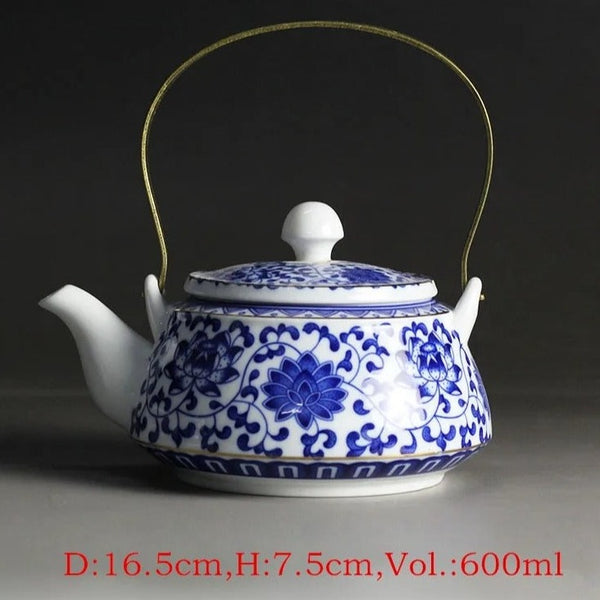 Blue White Porcelain Tea Pot-ToShay.org