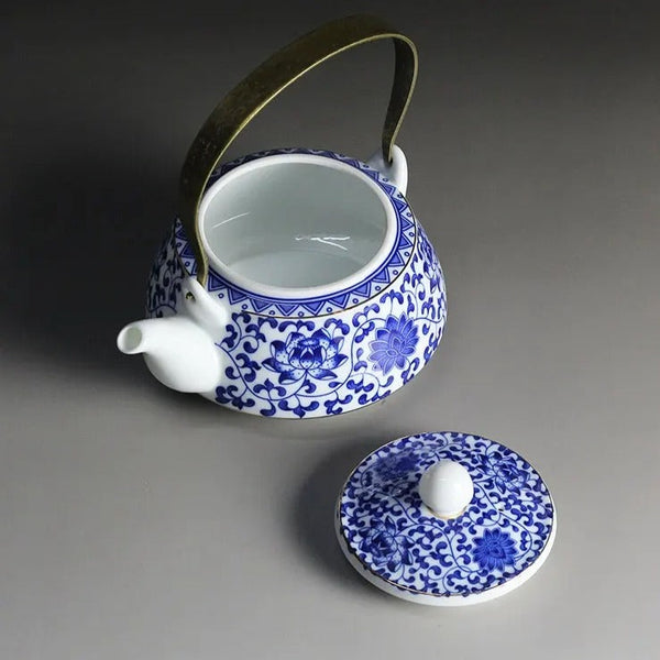 Blue White Porcelain Tea Pot-ToShay.org