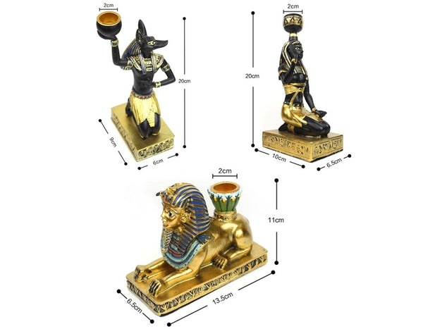 Egyptian Statue Candle Holders-ToShay.org