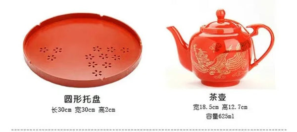 Red Gaiwan Tea Sets-ToShay.org