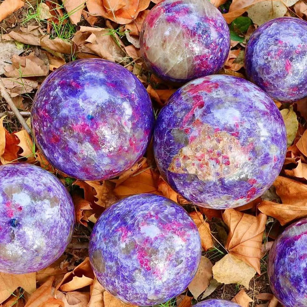 Pink Tourmaline Lepidolite Ball-ToShay.org