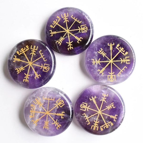 Purple Amethyst Compass Stones-ToShay.org