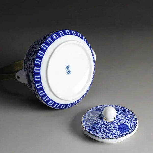 Blue White Porcelain Tea Pot-ToShay.org