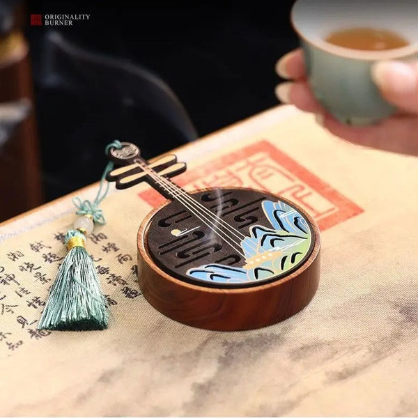 Wood Pipa Incense Burner-ToShay.org