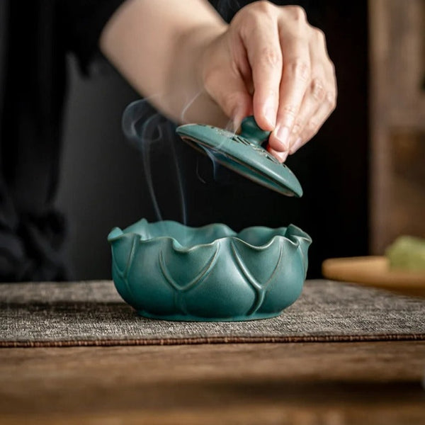 Lotus Leaf Incense Burner-ToShay.org