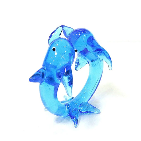 Glass Blue Dolphin-ToShay.org