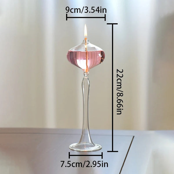 Clear Glass Oil Lamp-ToShay.org