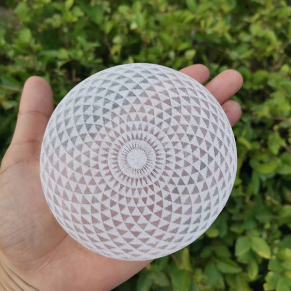 White Selenite Flower Plates-ToShay.org