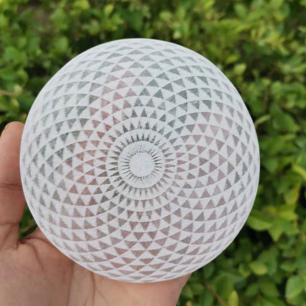 White Selenite Flower Plates-ToShay.org