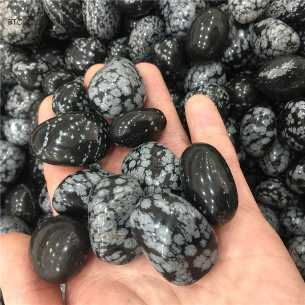 Black Snowflake Obsidian Stones-ToShay.org