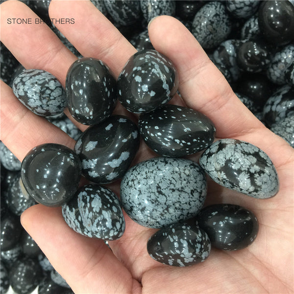 Black Snowflake Obsidian Stones-ToShay.org