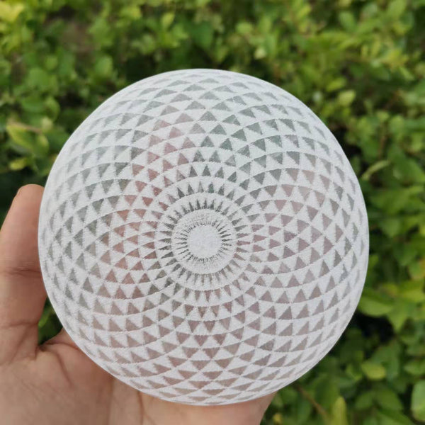 White Selenite Flower Plates-ToShay.org