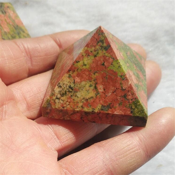 Green Unakite Pyramid-ToShay.org