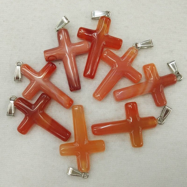 Red Onyx Cross Pendants-ToShay.org