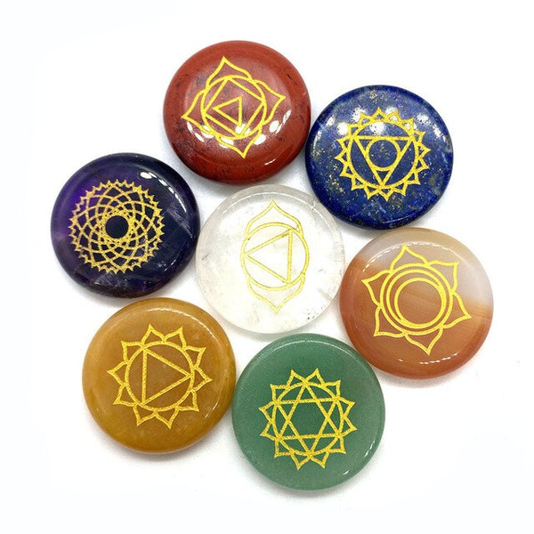 Chakra Symbols Palm Stone Sets-ToShay.org