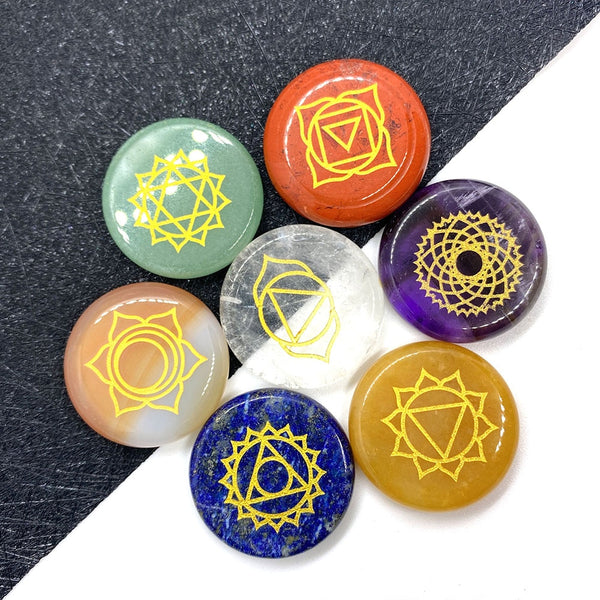 Chakra Symbols Palm Stone Sets-ToShay.org