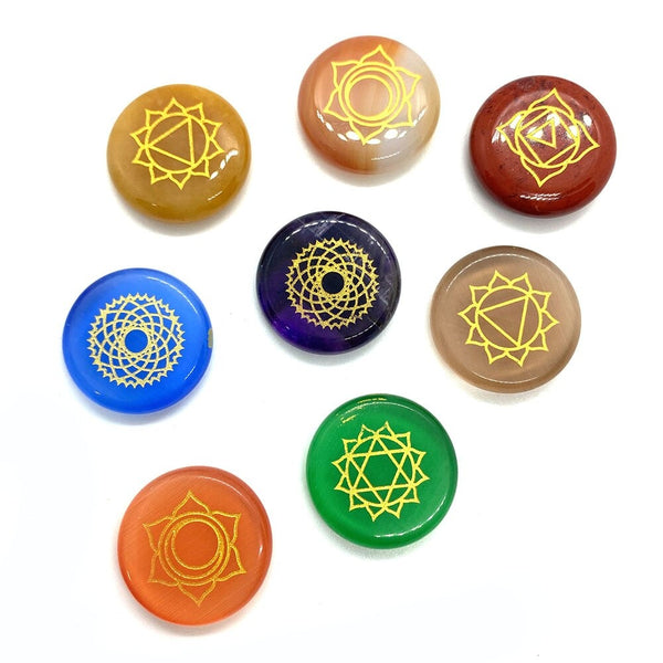 Chakra Symbols Palm Stone Sets-ToShay.org