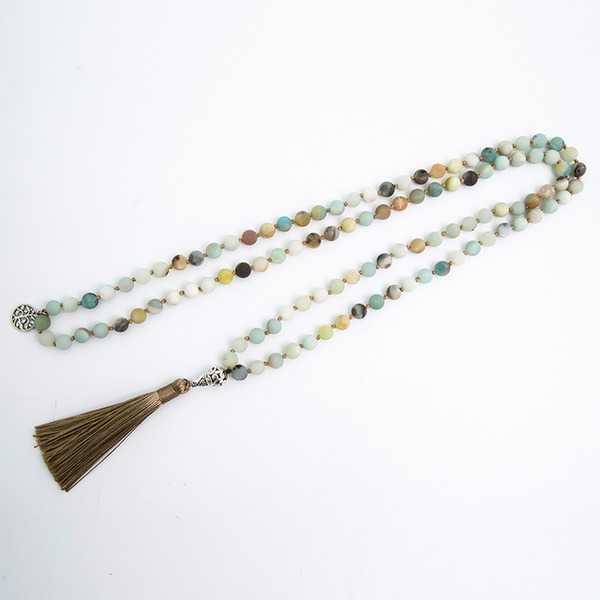 Blue Amazonite Mala Beads-ToShay.org