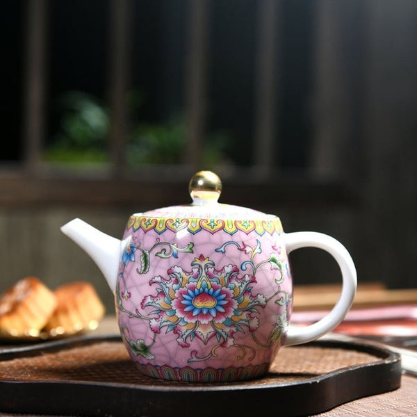 Enamel Porcelain Teapot-ToShay.org