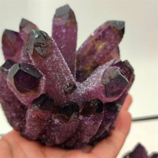 Purple Ghost Quartz Crystal Cluster-ToShay.org