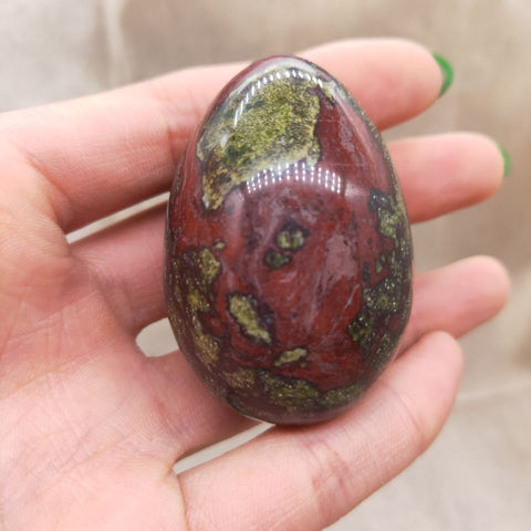 Green Dragon Blood Stone Egg-ToShay.org