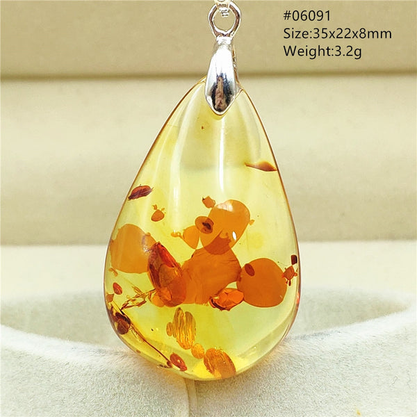 Yellow Amber Flower Crystal Pendant-ToShay.org