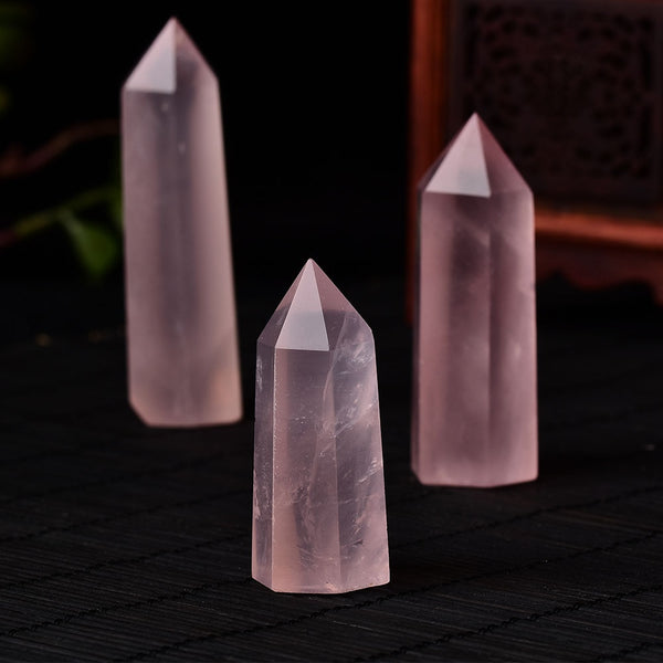 Rose Quartz Crystal Wands-ToShay.org