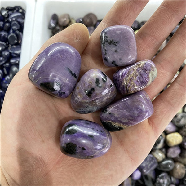 Purple Charoite Tumbled Stones-ToShay.org