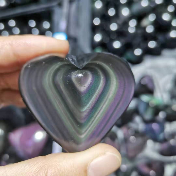 Rainbow Obsidian Heart-ToShay.org