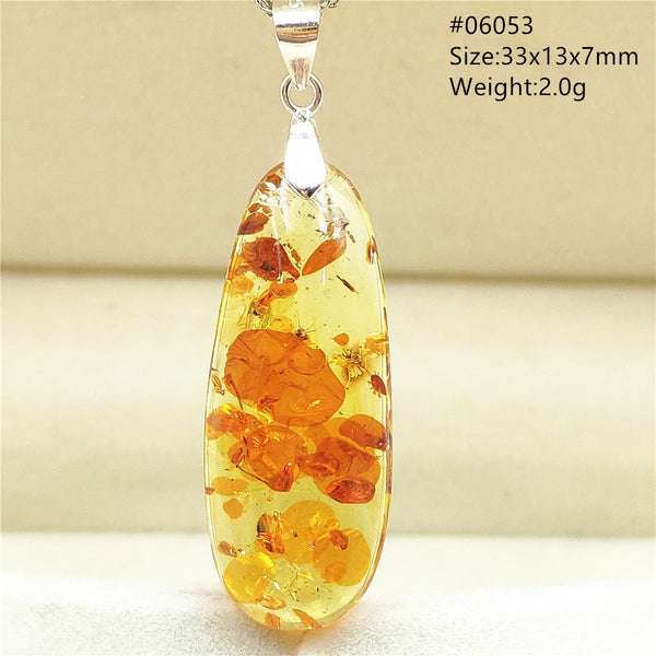 Yellow Amber Flower Crystal Pendant-ToShay.org