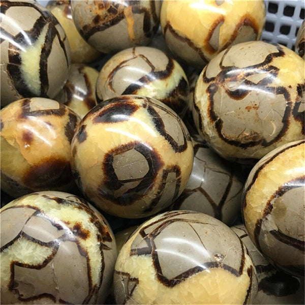 Yellow Septarian Stone Ball-ToShay.org