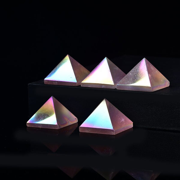 Pink Aura Rose Quartz Pyramid-ToShay.org