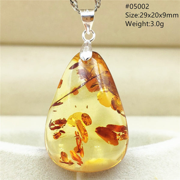 Yellow Amber Flower Crystal Pendant-ToShay.org