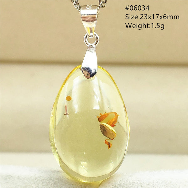 Yellow Amber Flower Crystal Pendant-ToShay.org