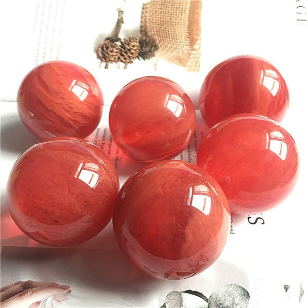 Red Smelted Crystal Ball-ToShay.org