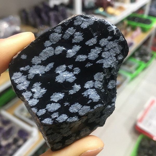 Black Snowflake Obsidian Stone-ToShay.org