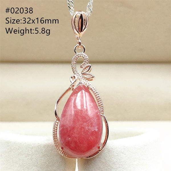 Red Rhodochrosite Pendant-ToShay.org