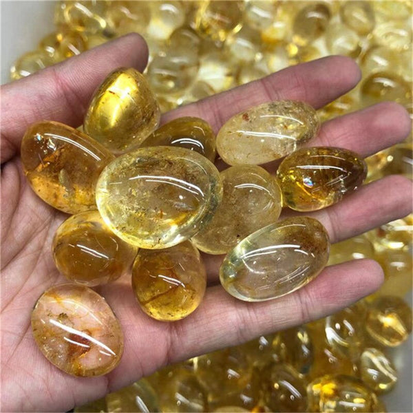 Yellow Citrine Tumbled Stones-ToShay.org