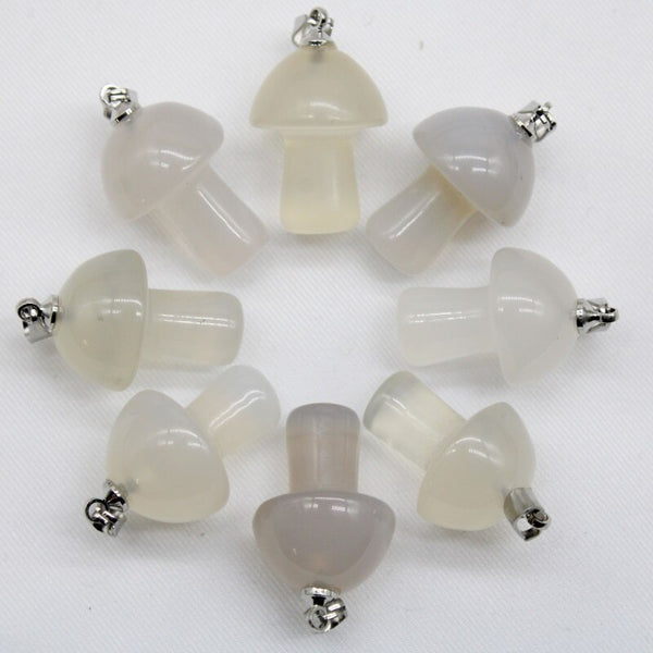 Mixed Crystal Mushroom Pendants-ToShay.org