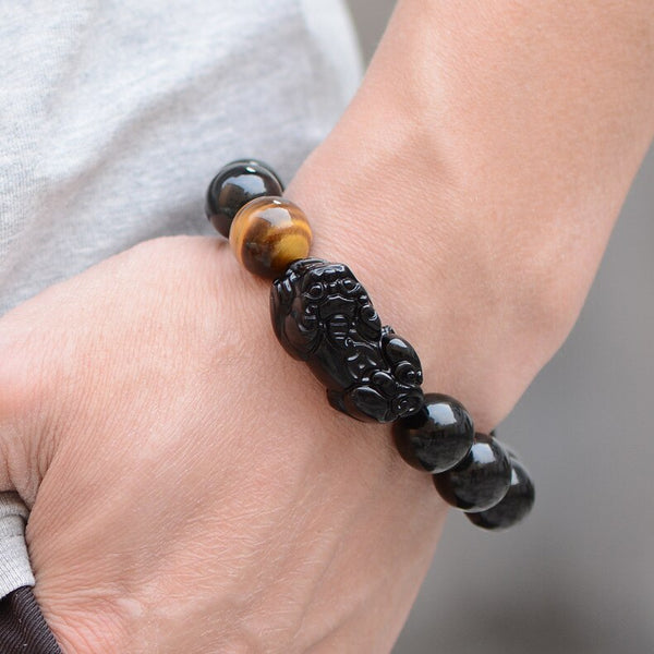 Black Obsidian Pixiu Bracelet-ToShay.org