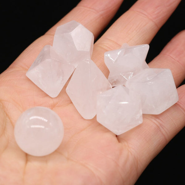 White Quartz Platonic Solids-ToShay.org