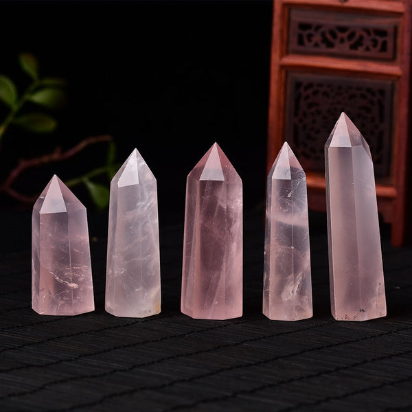 Rose Quartz Crystal Wands-ToShay.org