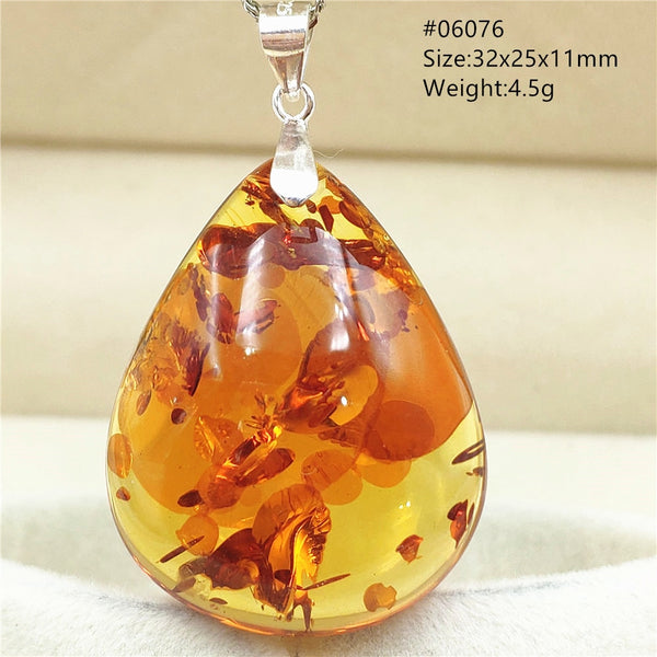 Yellow Amber Flower Crystal Pendant-ToShay.org