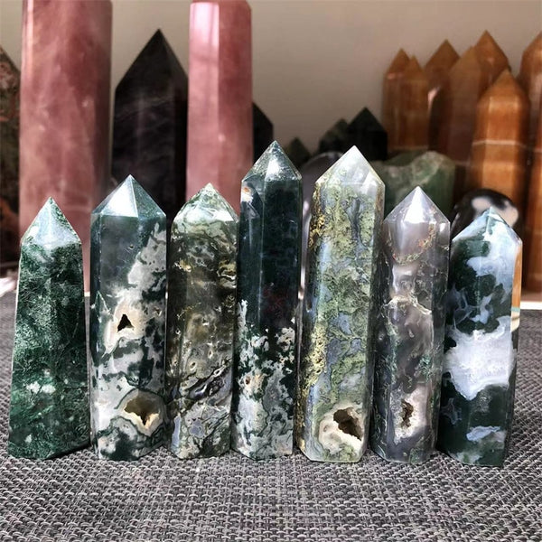 Green Moss Agate Wand-ToShay.org