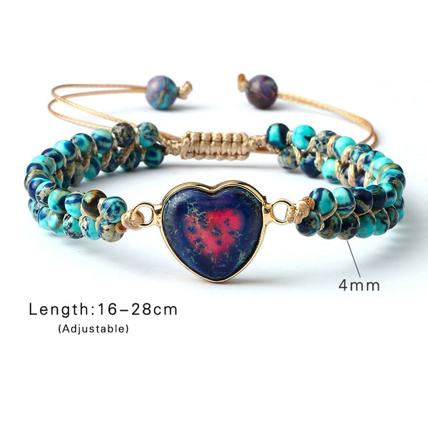 Mixed Crystal Heart Bracelets-ToShay.org