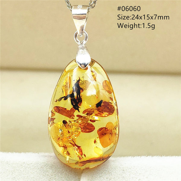 Yellow Amber Flower Crystal Pendant-ToShay.org