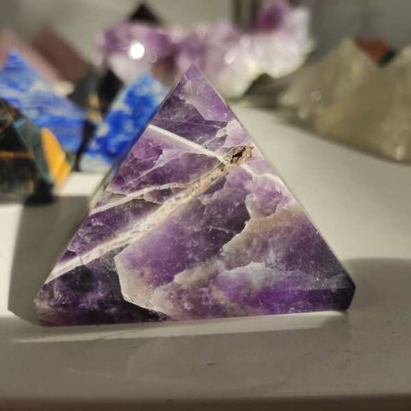 Purple Amethyst Crystal Pyramid-ToShay.org