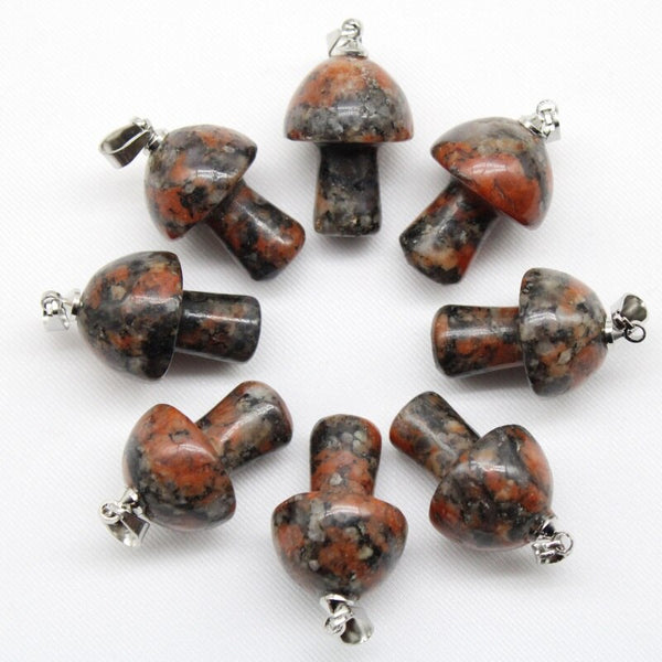 Mixed Crystal Mushroom Pendants-ToShay.org