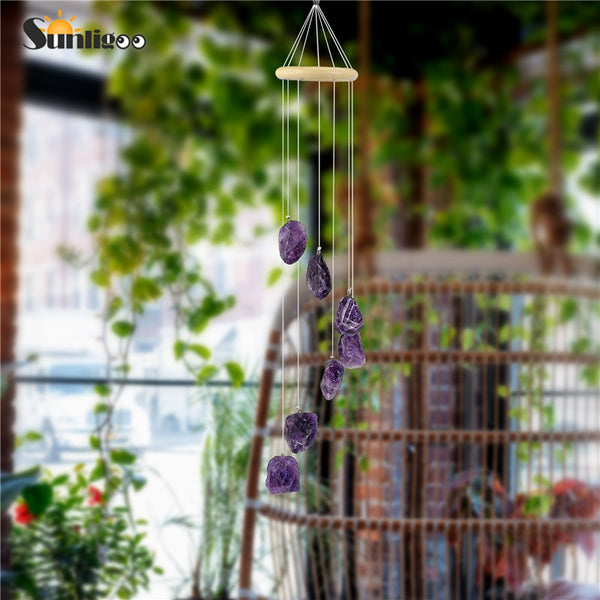 Purple Amethyst Windchimes-ToShay.org